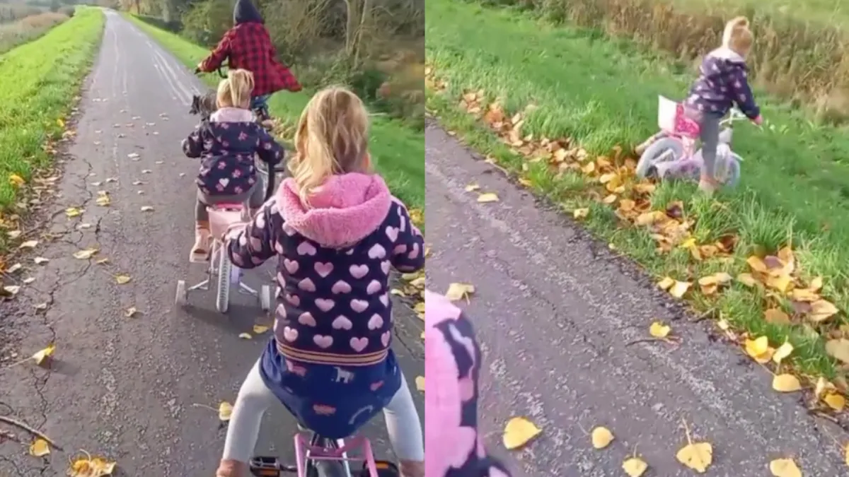 Kleine brengt wat leven in de brouwerij door het water in te fietsen