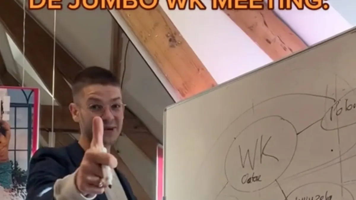 Hoe de Jumbo WK reclame meeting zo'n beetje verlopen moet zijn
