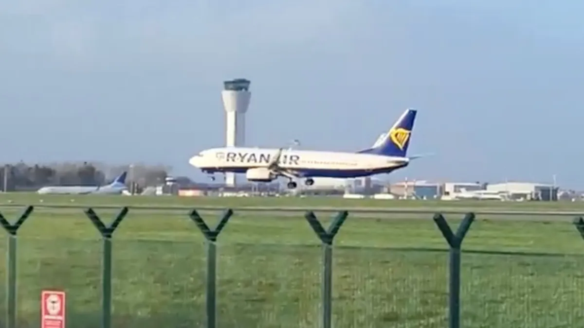 Ryanair piloot hield Boeing 737 maar net heel tijdens landing op Dublin Airport