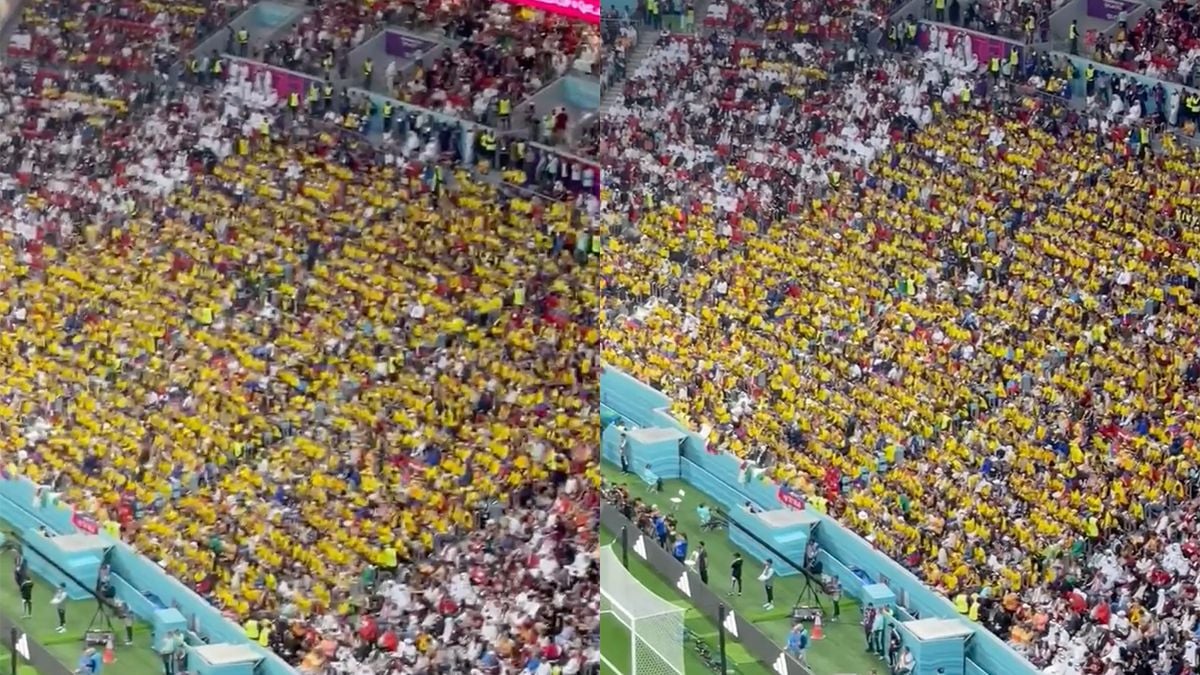 Fans van Equador zingen 'Wij willen bier' tijdens WK-openingswedstrijd tegen Qatar