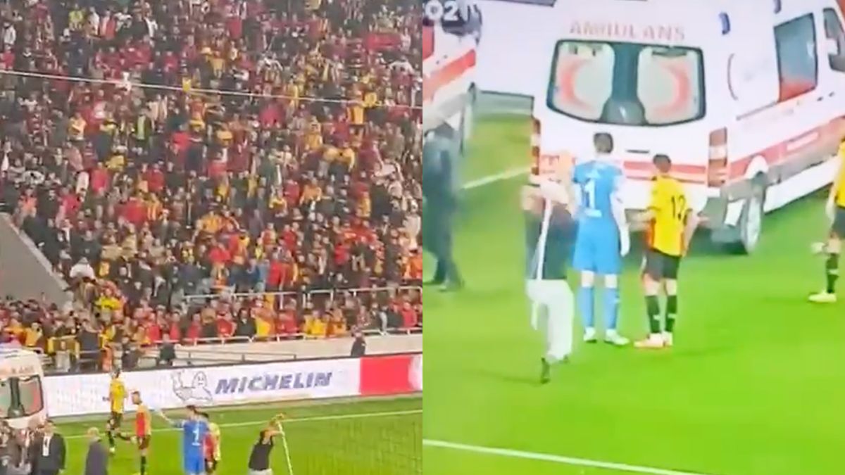 Gezellige Turkse derby tussen Göztepe en Altay: Fan slaat keeper met cornervlag