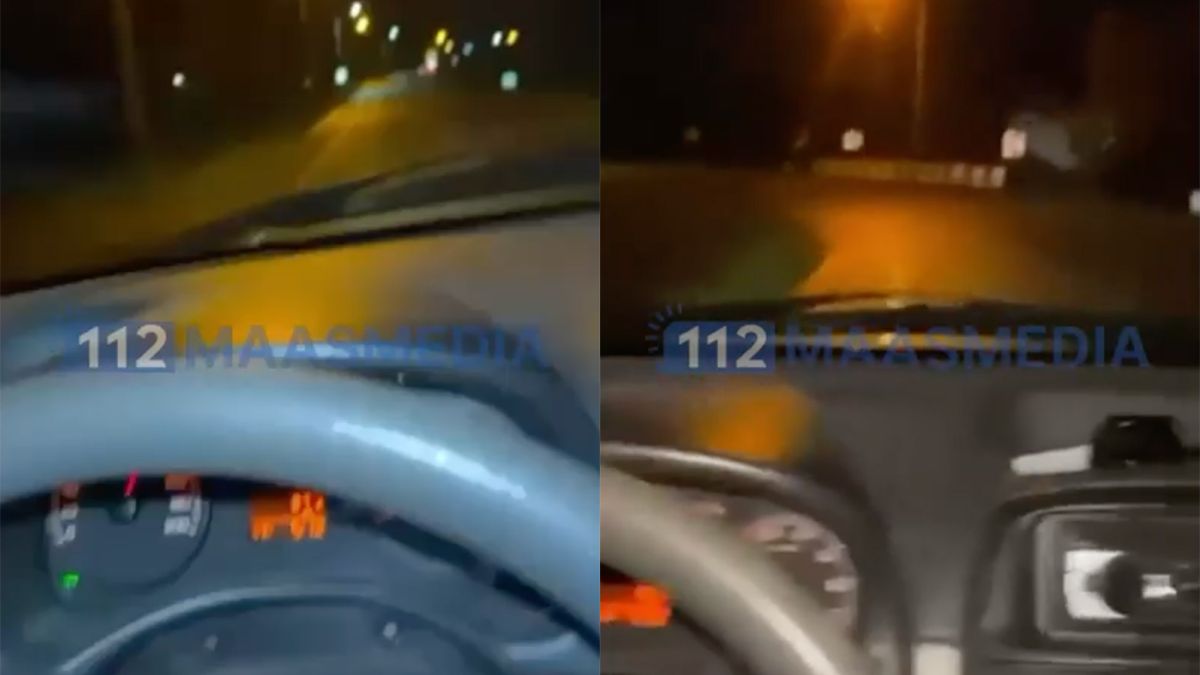 Te hard rijdende automobilist filmt zelf hoe hij te water raakt in Maasland