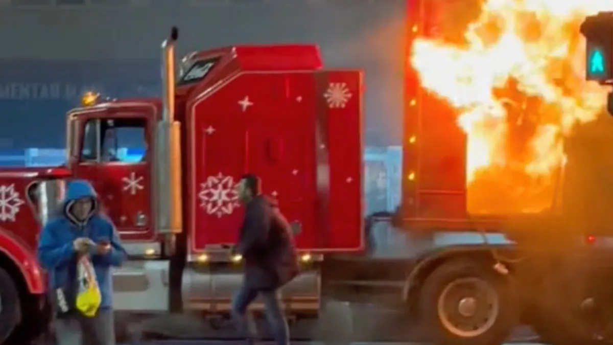 Coca‑Cola kersttruck had toch wat probleempjes in Boekarest