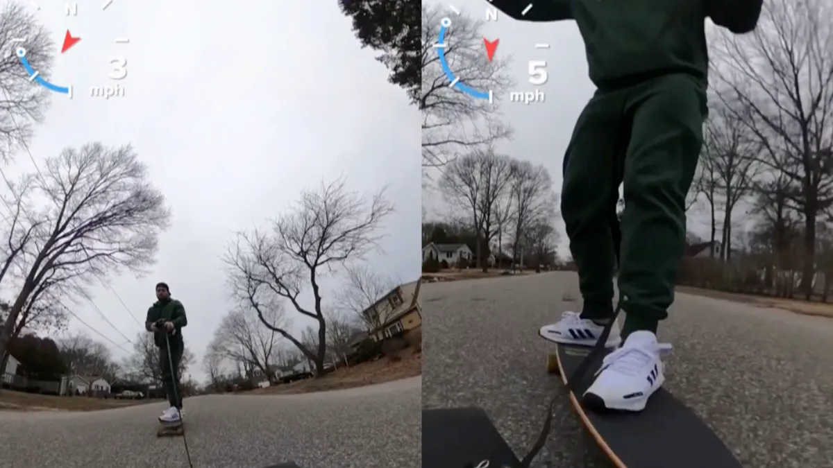 Experiment met radiografisch bestuurbare auto en skateboard kan als onsuccesvol in de boeken