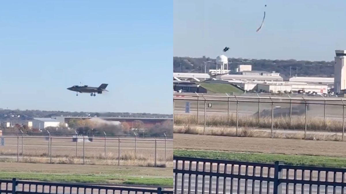 Verticale landing met F-35 Lightning II straaljager ging niet helemaal lekker