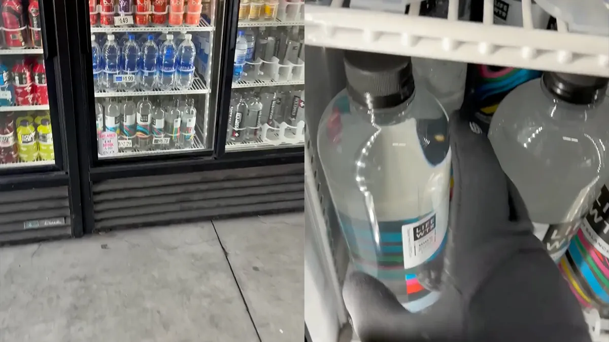 Fles laat zien dat het heel koud is in Amerikaanse Idaho