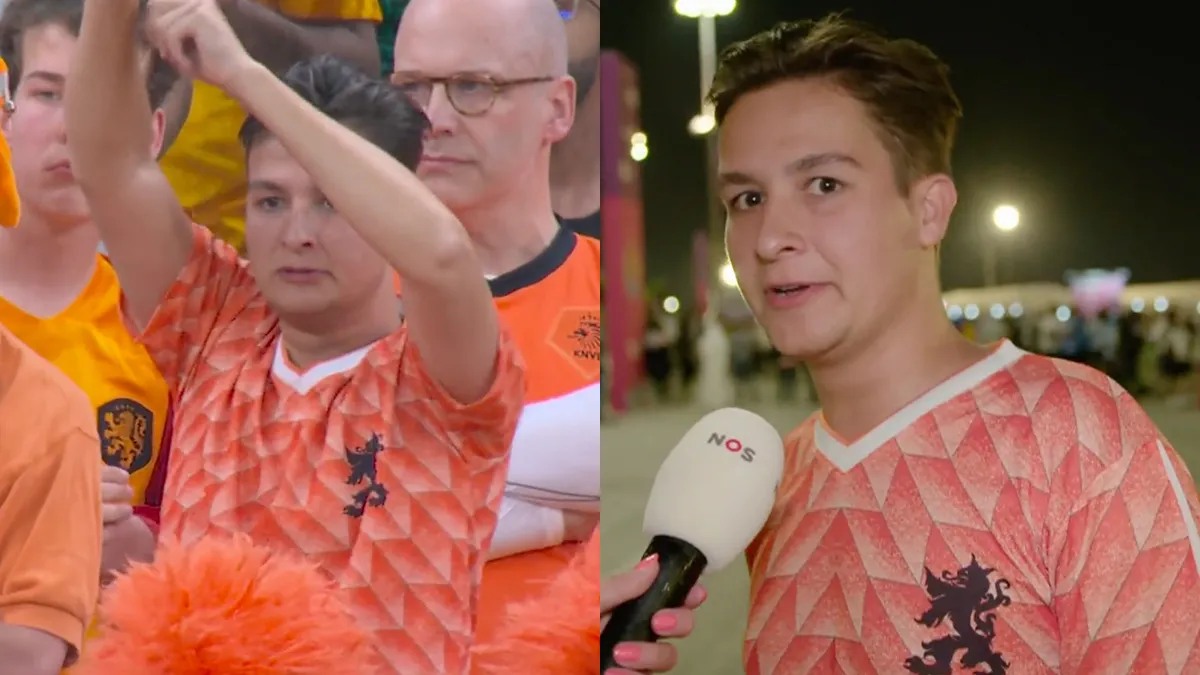 Oranjefan gaat viraal met middelvinger: 'Het spijt me mam'