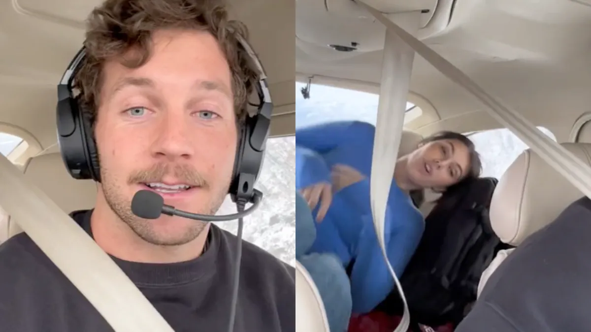 Even je vrouw wakker maken tijdens een vluchtje