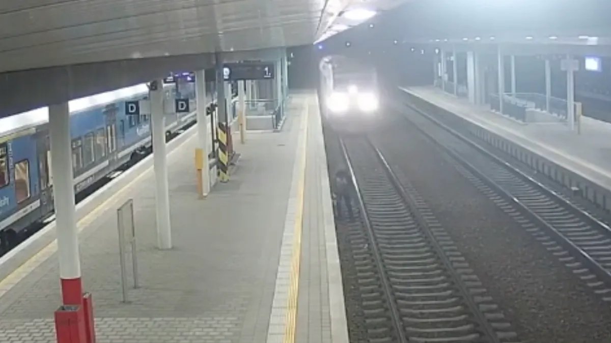 Man krijgt enorme optater van Tsjechische trein maar kan het gewoon navertellen