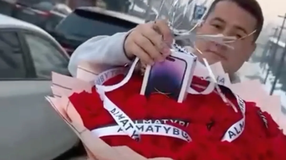 Combinatie rozen, iPhone en ballonnen was niet zo een gelukkige voor romanticus