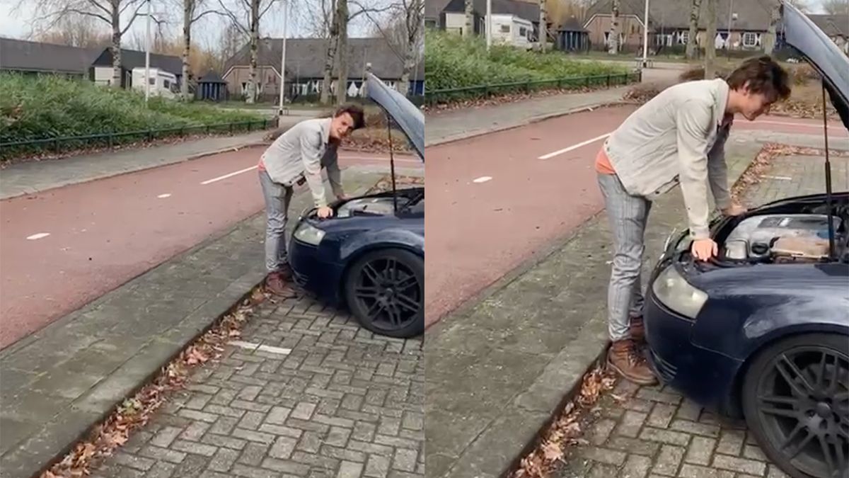 Autopech: Motorkap open, maar weinig te zien