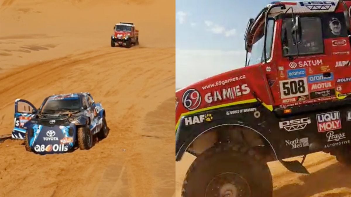 Beelden Coureur Ales Loprais rijdt man aan tijdens Dakar Rally, man later overleden