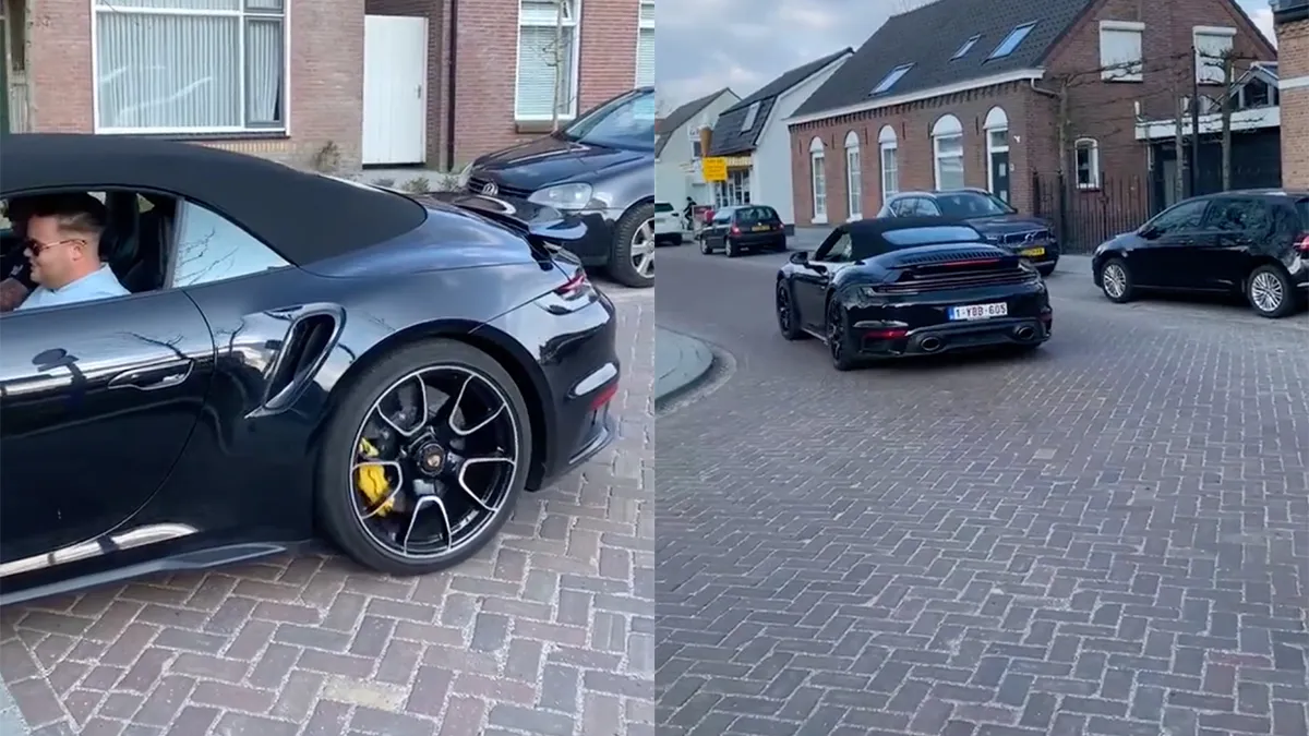Mark Gillis drukt gaspedaal in en rijdt bijna een fietser aan
