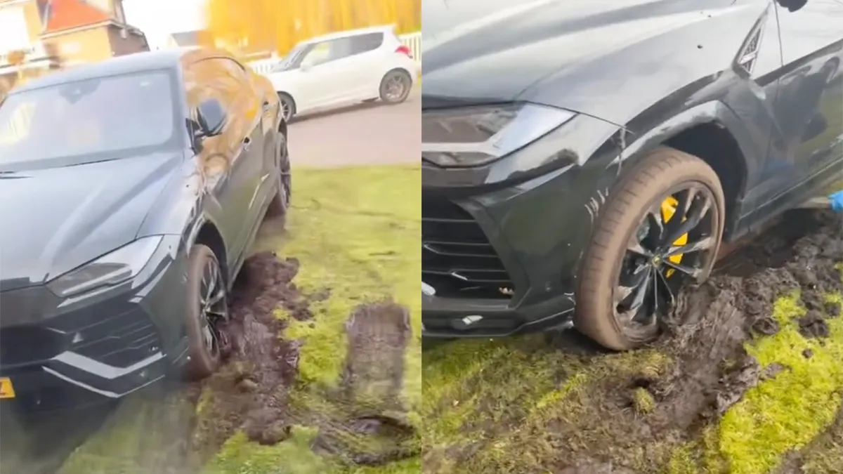 Offroad gaan met Lamborghini Urus ging niet helemaal goed