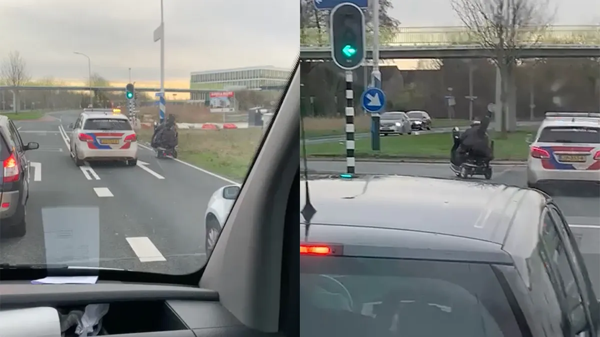 Oma op stap en dacht een snellere weg te weten