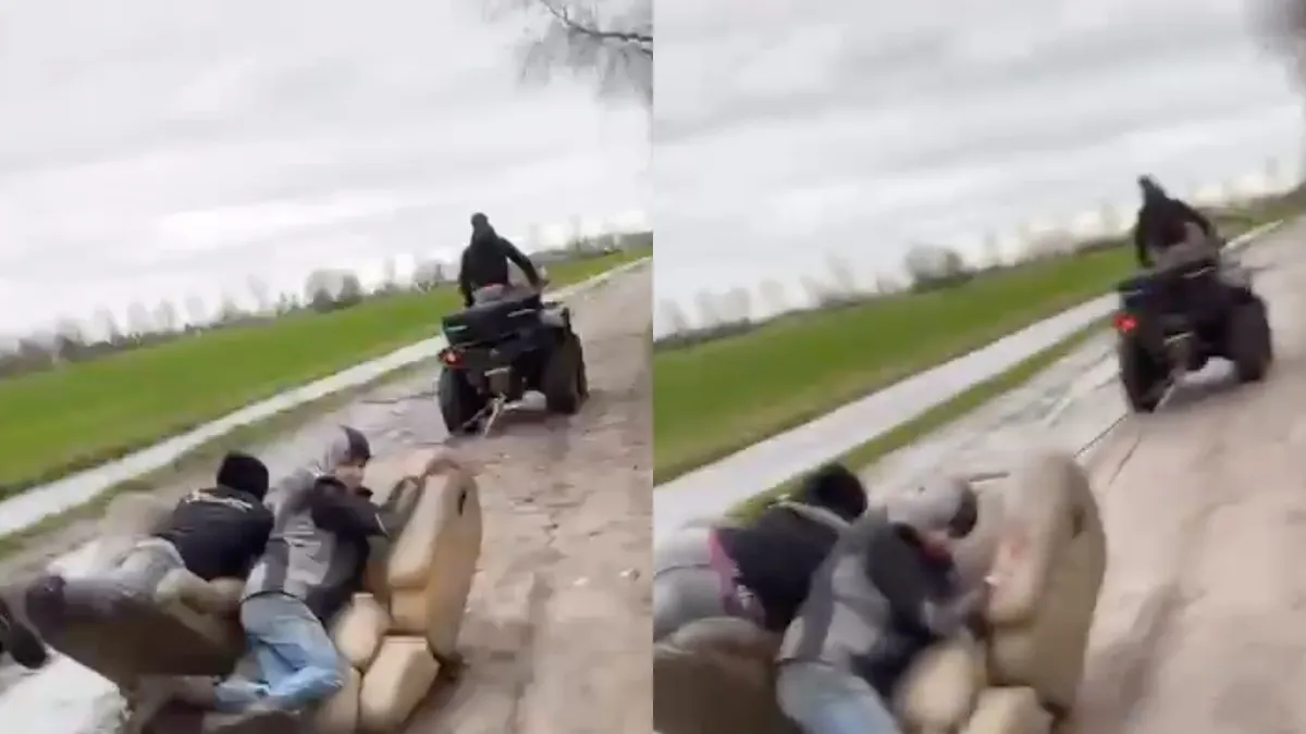 Ondertussen in Kaatsheuvel: Autostoel skiën