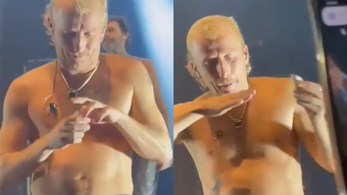 Ophef om beelden waarin Goldband-zanger Milo Driessen een 'nakkie' neemt