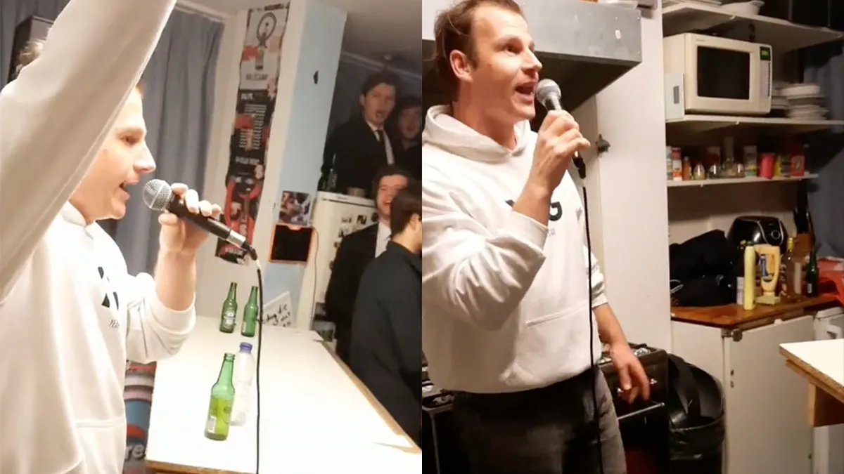Rapper Sjors blaast dak van studentenhuis met optreden
