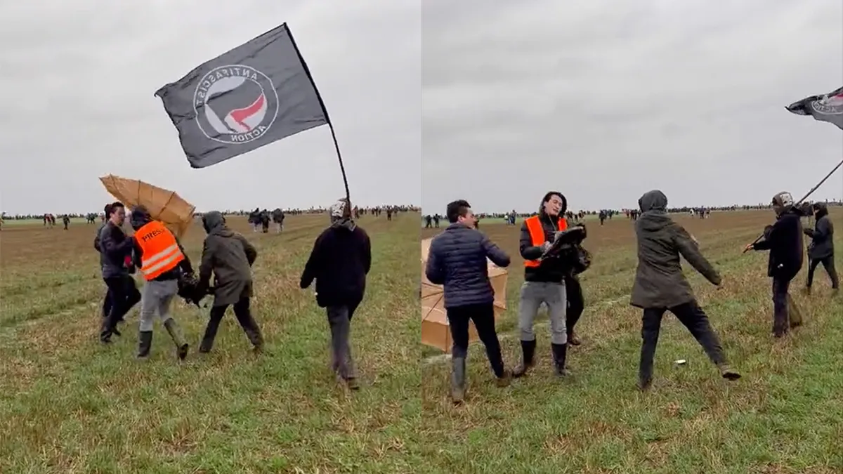 Slijptol en cameraman van omroep PowNed aangevallen bij protest in Lützerath