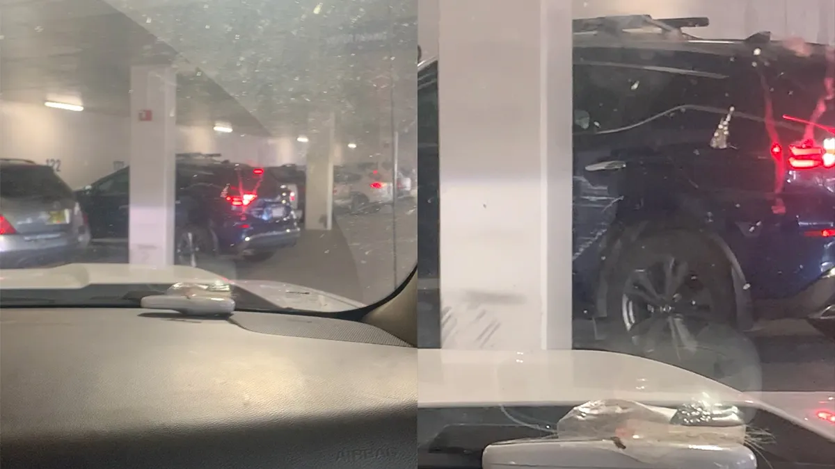 Vrouw parkeert auto op heel krap plekje in Canadese Penticton