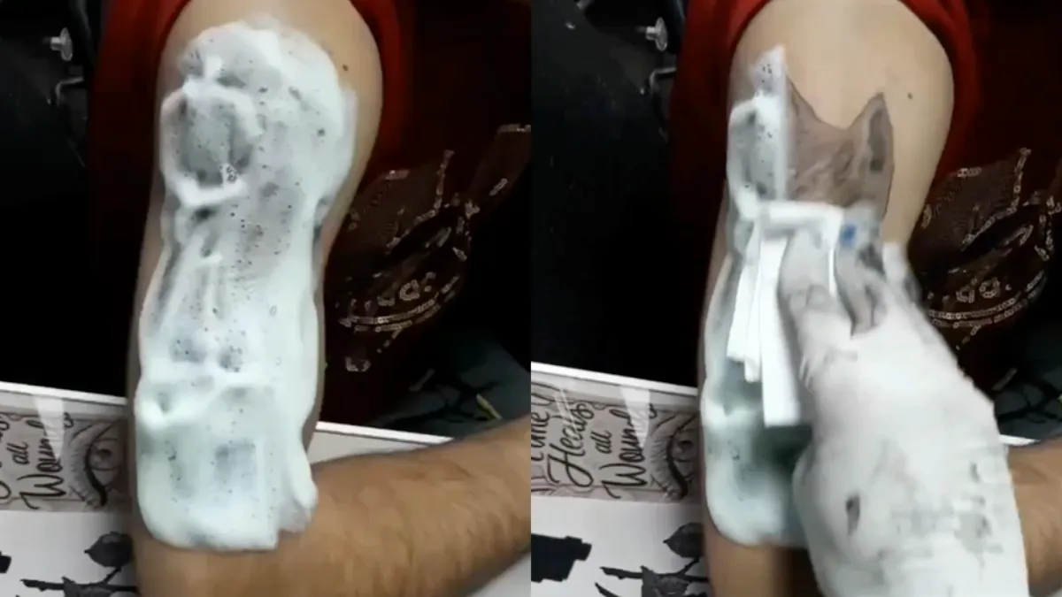 En ben je blij met je tattoo van een wolf en een roos…