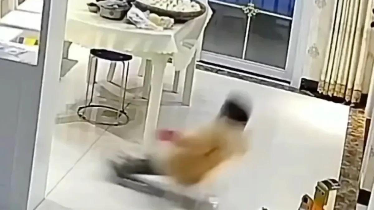 Vader helpt zoontje van de regen in de drup