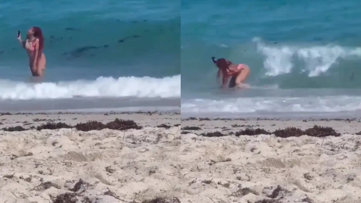 Influencer dacht even snel kiekje te schieten in de branding