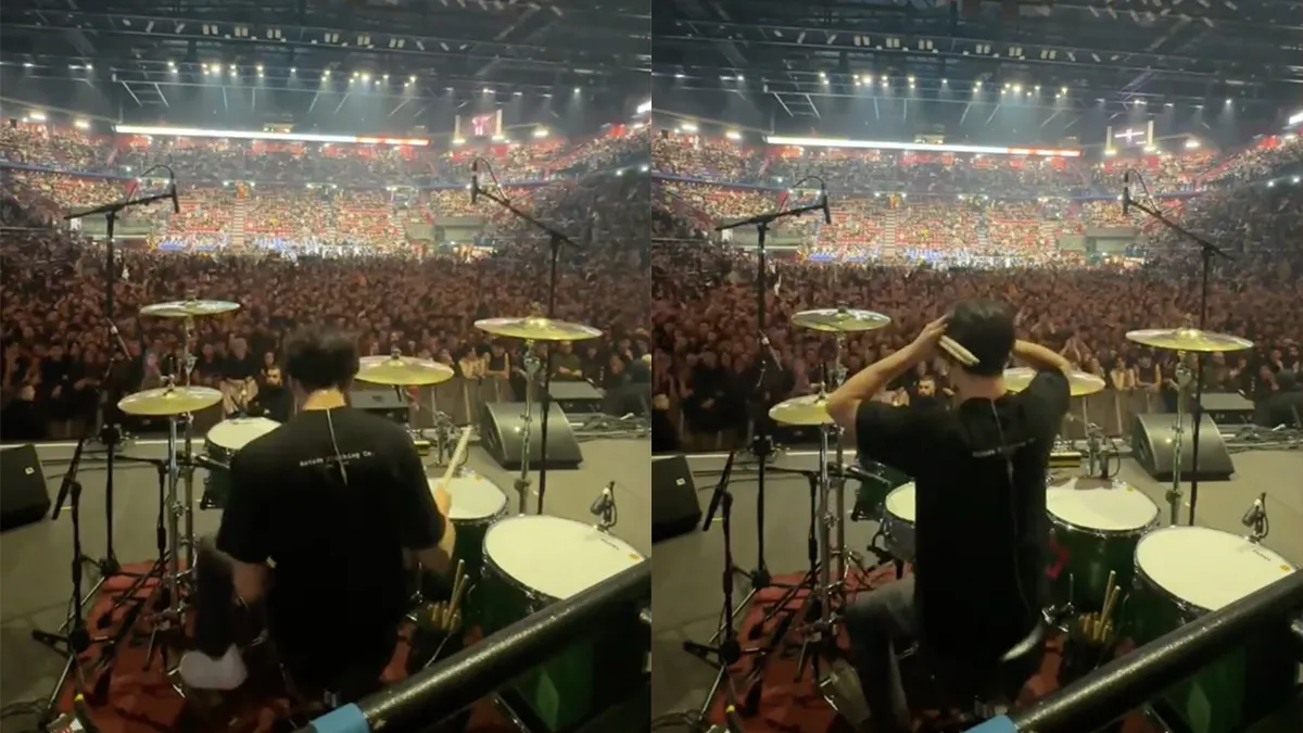 Drummer drumt bekend liedje van 'natuurfilmpjes site' en iedereen kent het