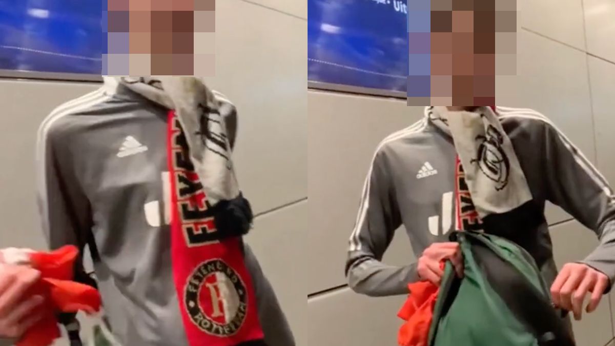 Feyenoord-fan moet van Ajacied zijn kleding uit doen op Amsterdam Centraal Station