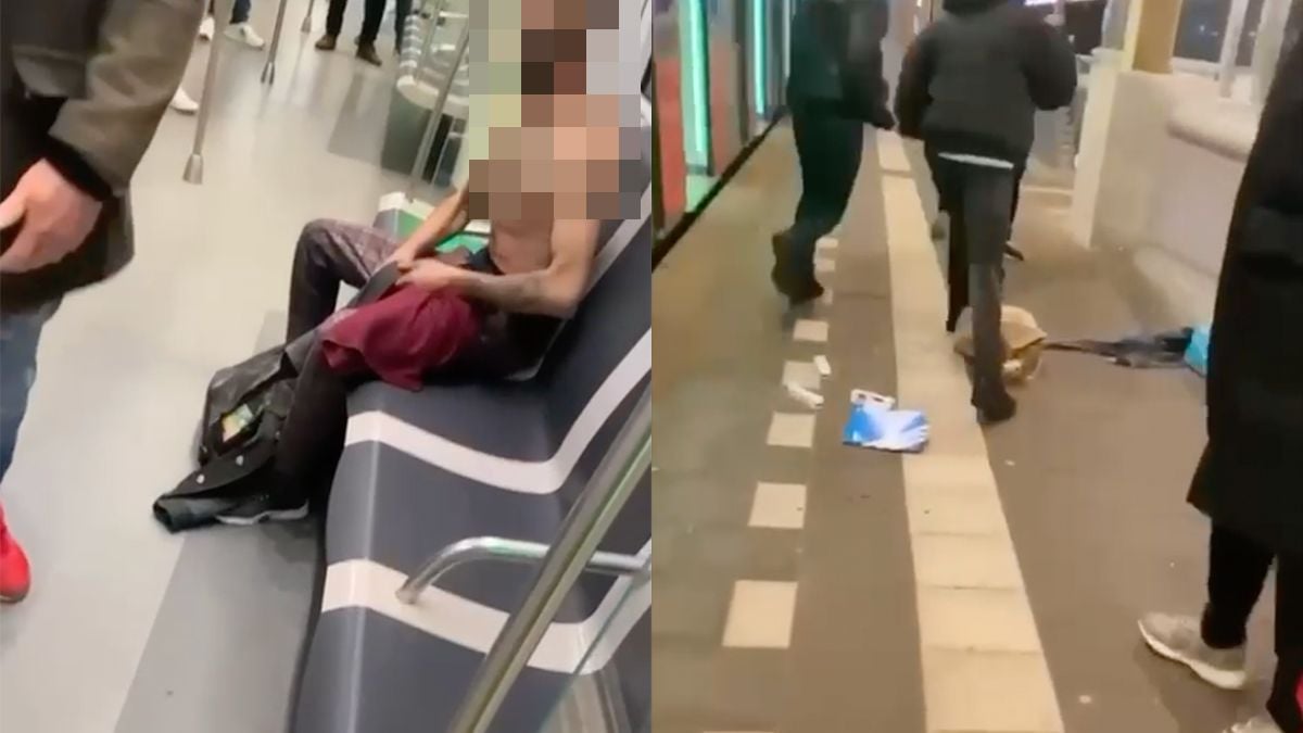 Ondertussen in de metro in Rotterdam: Man schopt tijdens ruzie andere man knock out