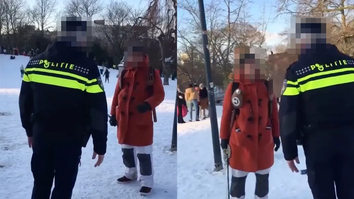 Ridder te voet aangehouden voor belediging van een agent