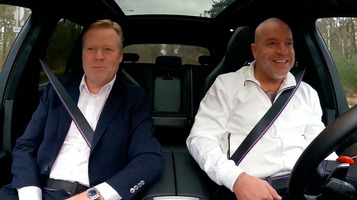 Ronald Koeman bij Andy van der Meijde in de auto