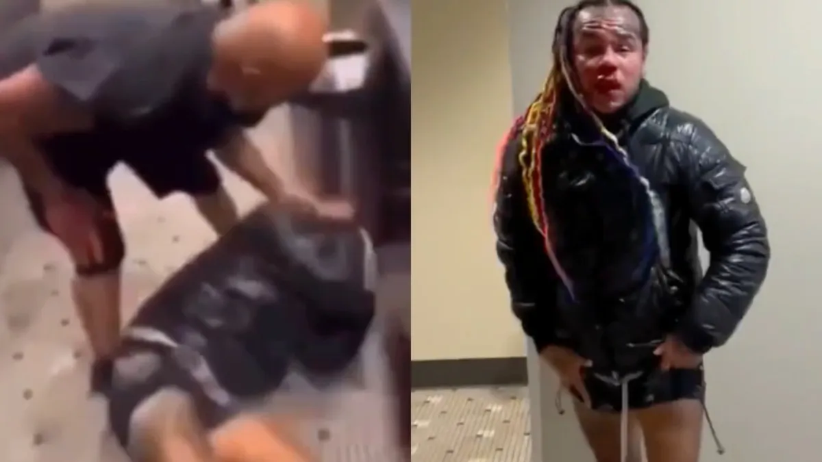 Video van rapper Tekashi 6ix9ine die klappen kreeg in sportschool