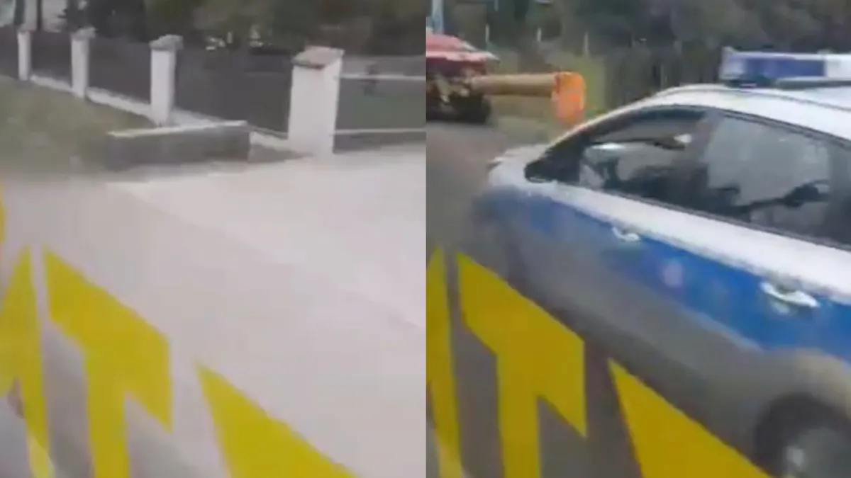 Poolse automobilist was een beetje overmoedig bij het inladen