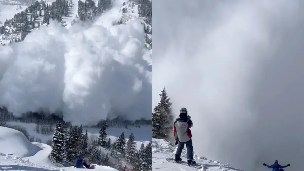 Gigantische lawine in Utah is vooral spectaculair