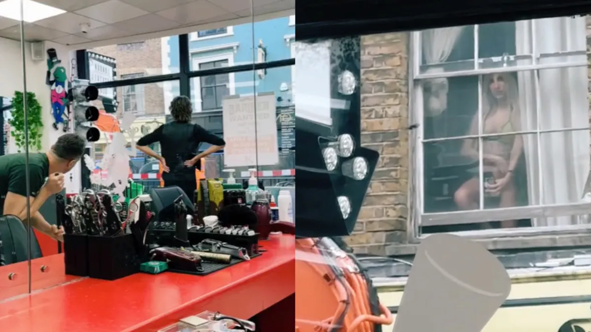 Kapsalon met uitzicht op hardwerkende “influencers” buurtjes
