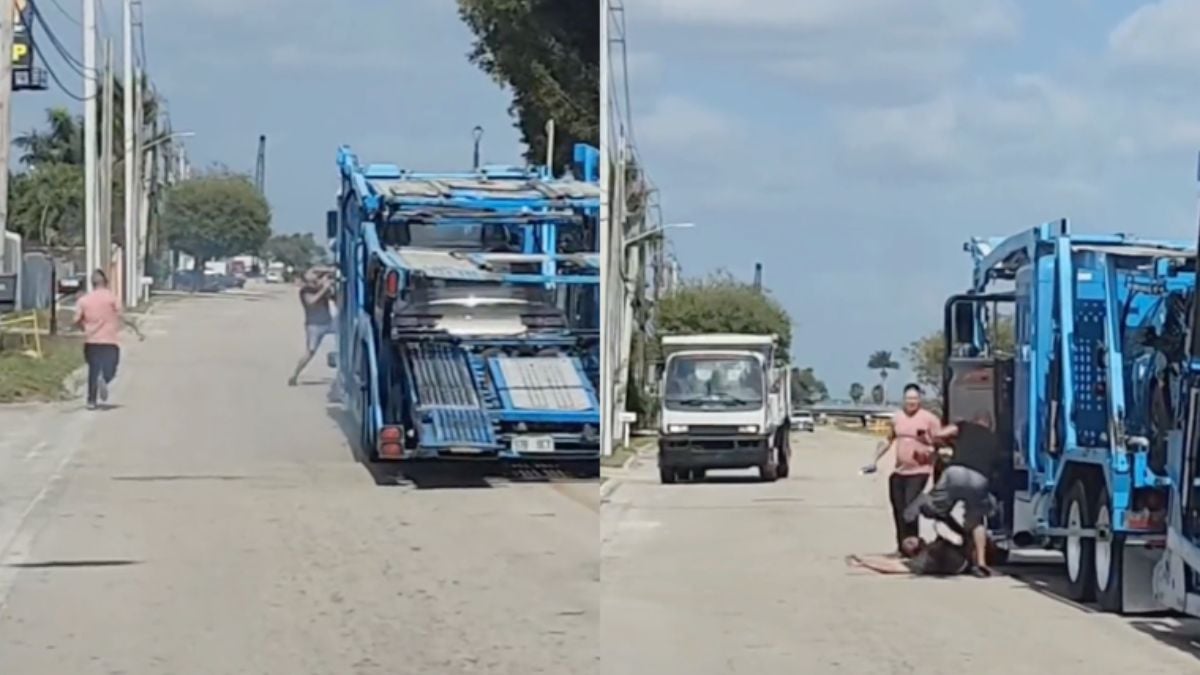 Vrachtwagen en trailer voor autotransport jatten gaat geheel mis in Miami
