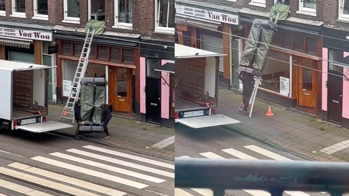 Expats zwaar verbaast over bank naar de eerste verdieping verhuizen in Amsterdam