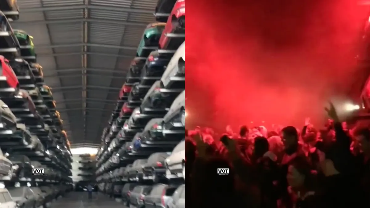 Geheime rave in autosloperij in Berlijn