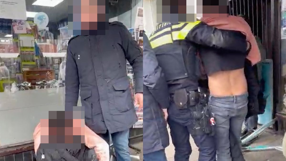 Gezelligheid in Amsterdam: Man uit busje getrokken die bezig was met stelen van portemonnee