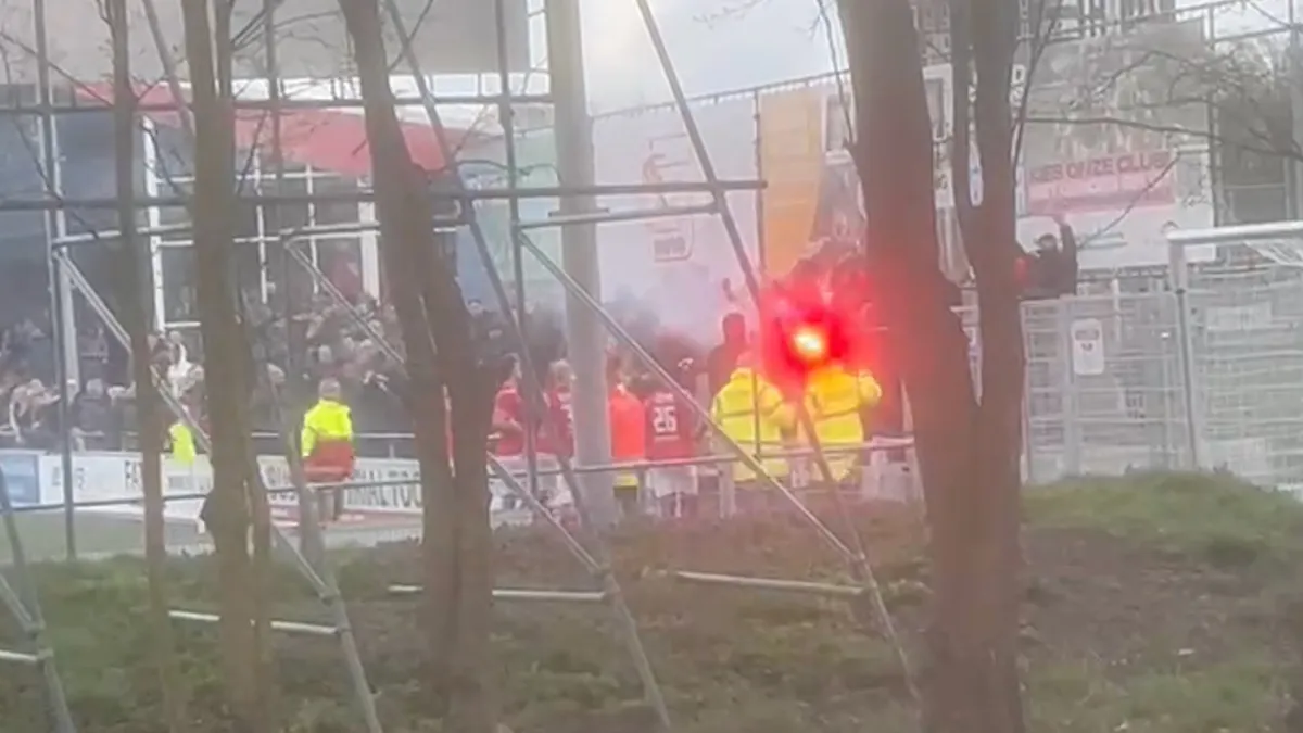 Het was erg gezellig tijdens de Veenendaalse derby DOVO-GVVV
