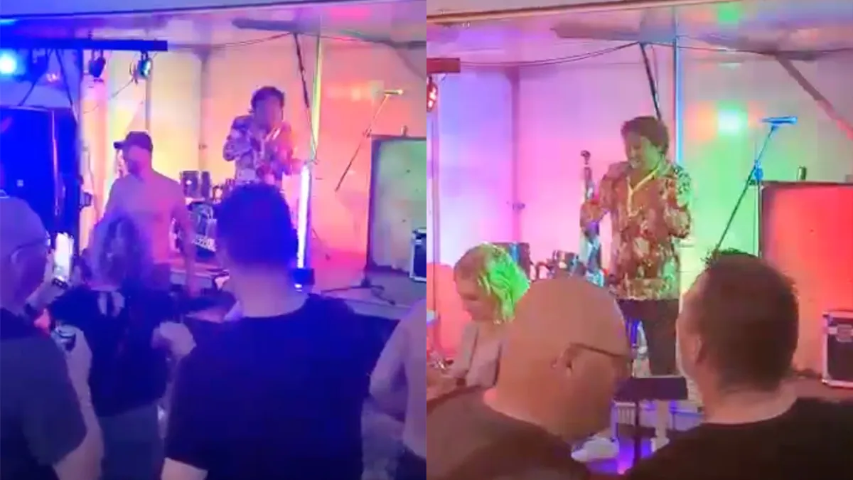 Ook pikant entertainment tijdens nummer 'Ons Moeder Zeej Nog'