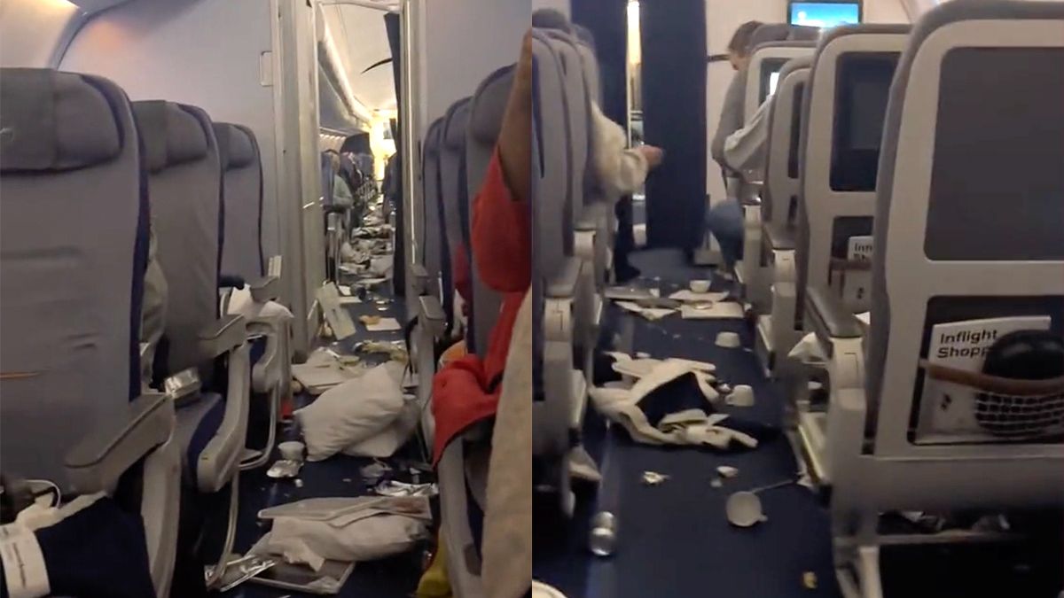 Passagiers hebben door turbulentie echt doodsangsten uitgestaan op Lufthansa vlucht