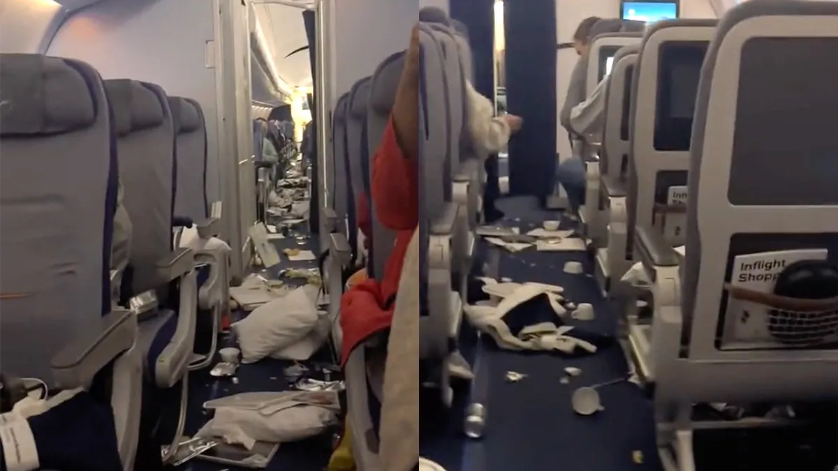 Passagiers hebben door turbulentie echt doodsangsten uitgestaan op Lufthansa vlucht