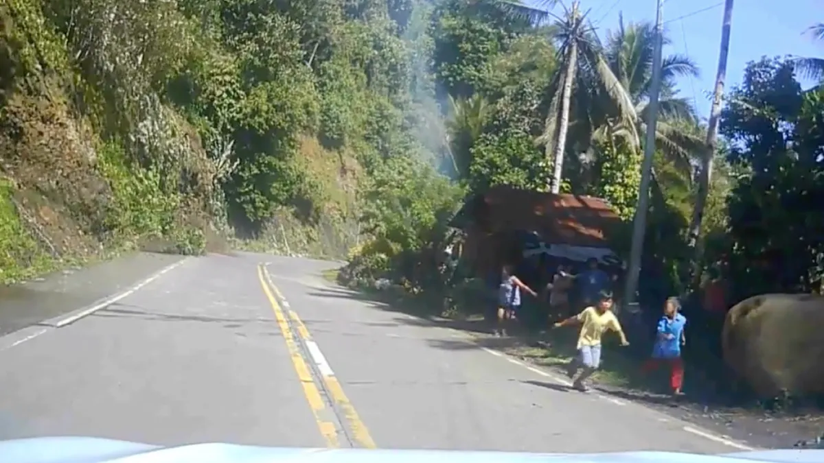 Veel te spannend momentje tijdens aardverschuiving op Mindanao