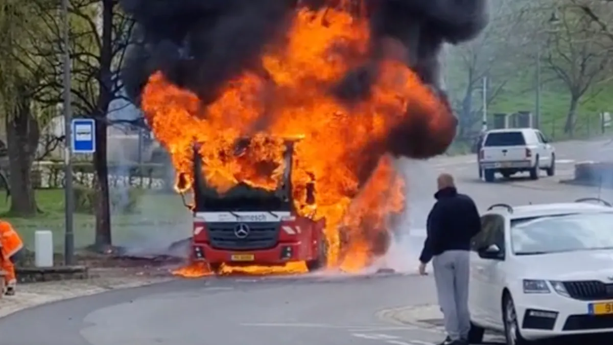 Elektrische vuilniswagen en vuilverbranding in een