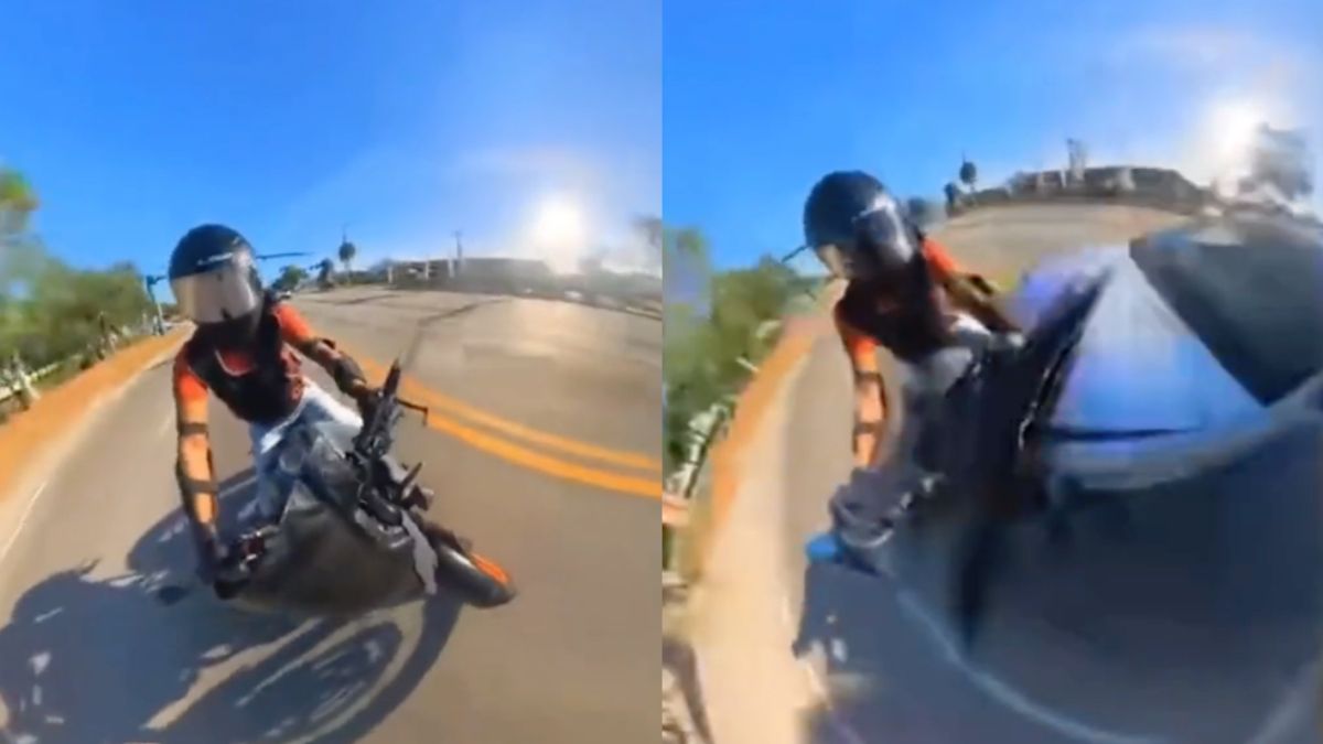 Motorrijder legt onvervalste hit and run vast met 360 graden camera