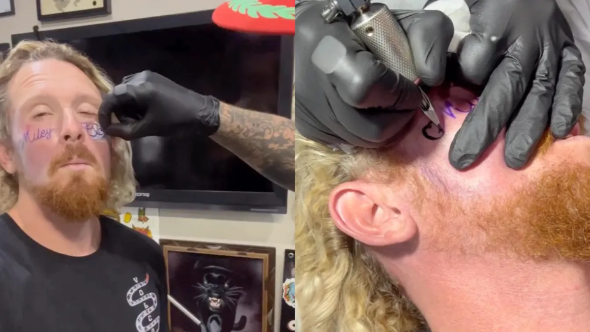 Ga anders gewoon voor een Miley Cyrus gezichtstatoeage