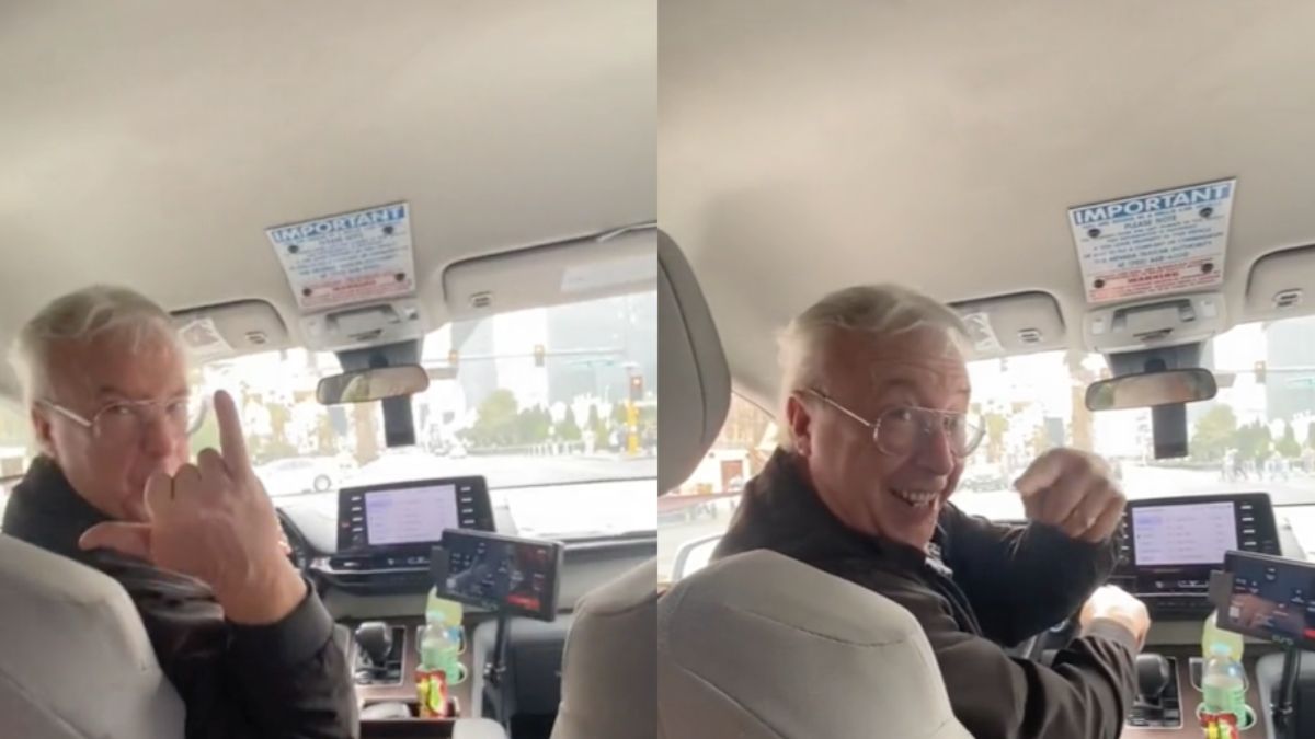 Taxichauffeur in Las Vegas kan naast rijden ook aardig rappen