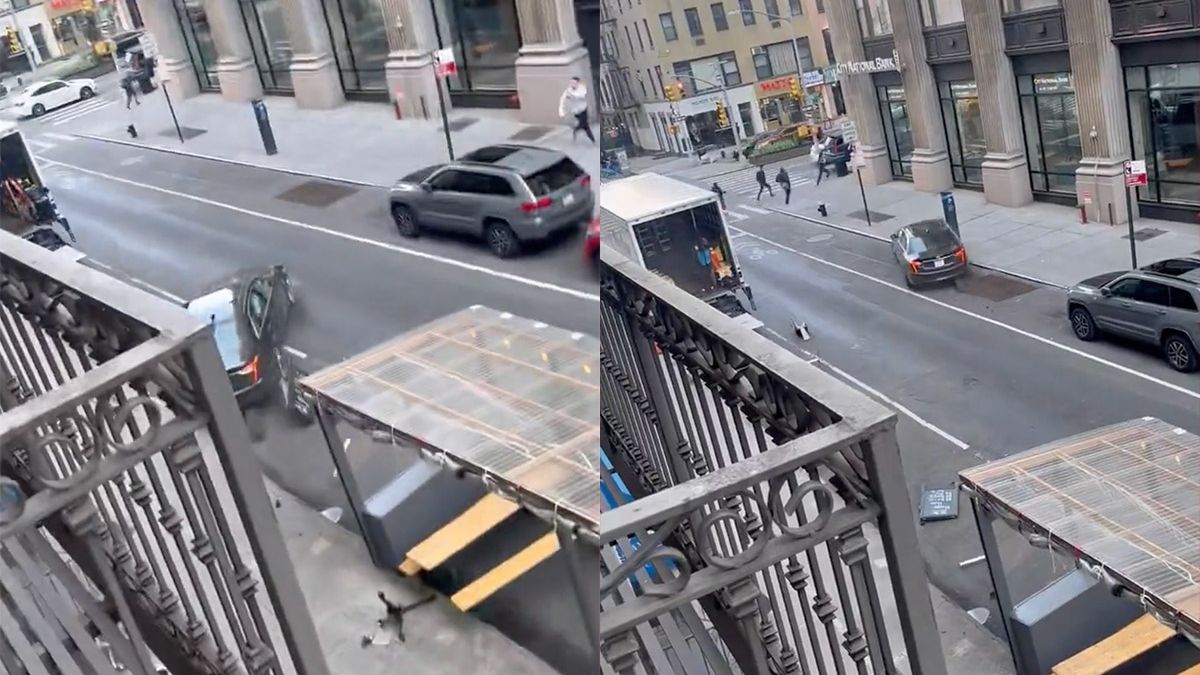 Automobilist wil niet stoppen voor politie in New York en ploegt door straat